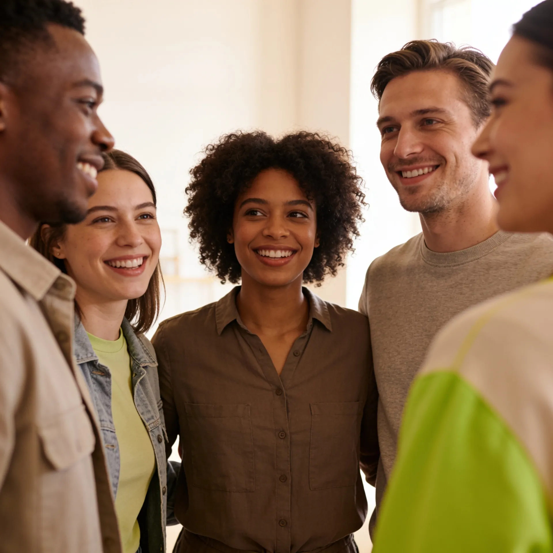 A group of five people smiling together, representing the brands and communities Boksees works with