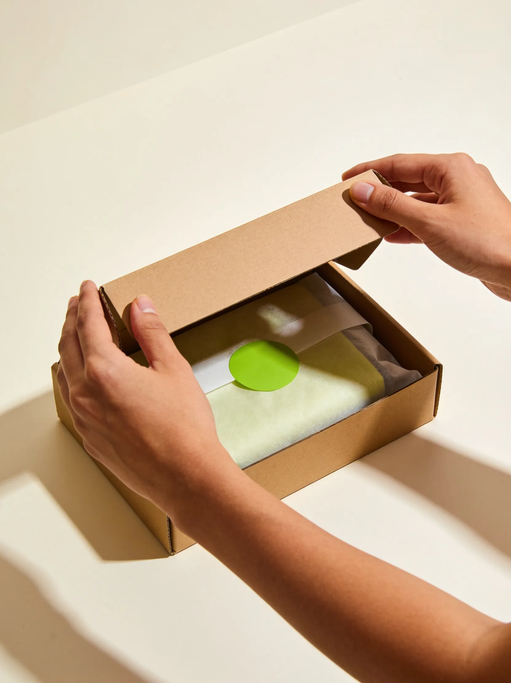 Branded unboxing of a delivered e-commerce order