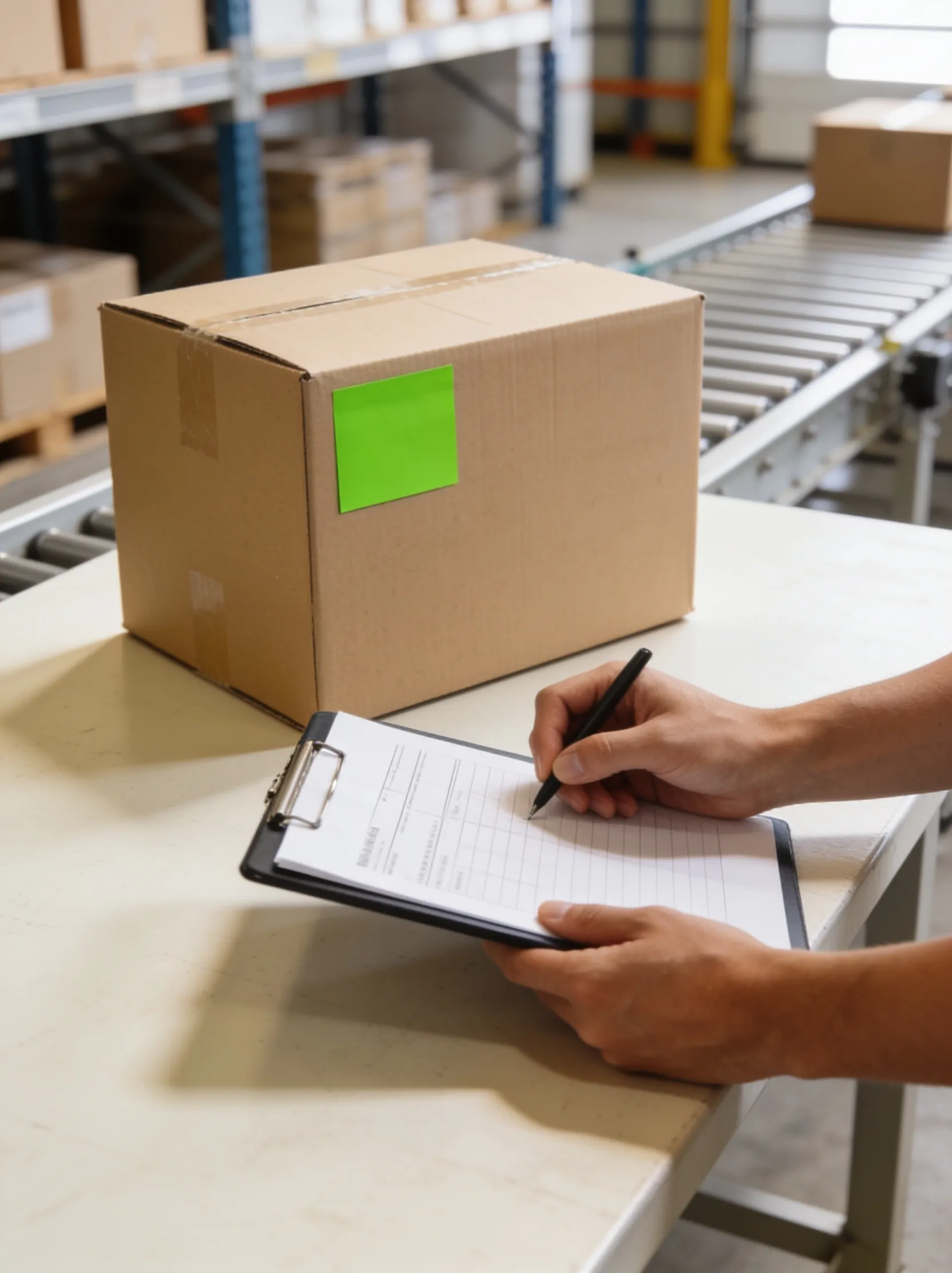 Goods-in inspection of an inbound shipment against a production order