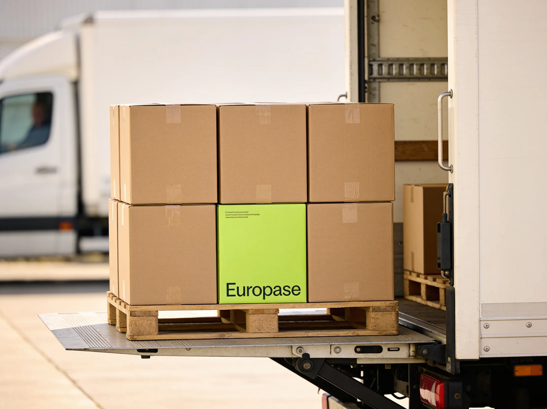 Parcels loaded for cross-border European distribution at a Netherlands fulfilment centre